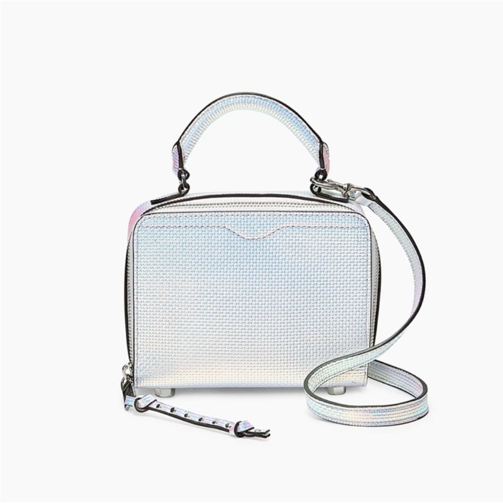 Iridescent holographic cube bag